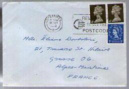 Angleterre Grande Bretagne Lettre CAD Sheffield 31-10-19?? / Tp Queen Elizabeth Pour Grasse France - Covers & Documents