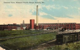 Sedalia MO Missouri Pacific Shops 1915 Postcard - Other & Unclassified