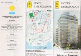 B0871 - Brochure Illustrata PORTOGALLO - LISBOA - HOTEL EMBAIXADOR Anni '80 - ALBERGHI - Turismo, Viaggi