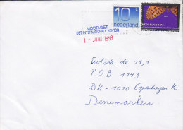 Netherlands 1993 Cover Brief To Denmark Schmetterling Butterfly Papillon Stamp - Briefe U. Dokumente