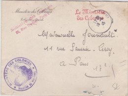 1945 - ENVELOPPE En FRANCHISE Du MINISTRE Des COLONIES - Civil Frank Covers