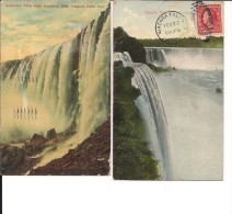 $3-3118 USA STATI UNITI Niagara Falls 2 CARD TO ITALY VIAGGIATA PRIMI '900 - Buffalo