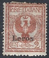 1912 EGEO LERO AQUILA 2 CENT MH * - RR11727 - Egeo (Lero)