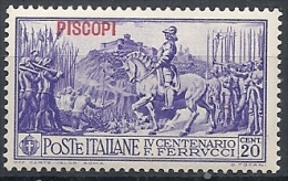 1930 EGEO PISCOPI FERRUCCI 20 CENT MNH ** - RR11733 - Egée (Piscopi)