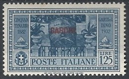 1932 EGEO CARCHI GARIBALDI 1,25 LIRE MH * - RR11736 - Egeo (Carchi)