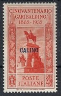 1932 EGEO CALINO GARIBALDI 2,55 LIRE MH * - RR11737 - Egée (Calino)