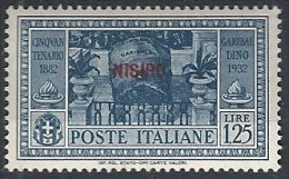 1932 EGEO NISIRO GARIBALDI 1,25 LIRE MH * - RR11738 - Egée (Nisiro)