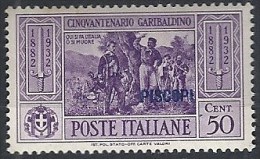 1932 EGEO PISCOPI GARIBALDI 50 CENT MH * - RR11738 - Egée (Piscopi)