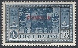 1932 EGEO STAMPALIA GARIBALDI 1,25 LIRE MH * - RR11739 - Aegean (Stampalia)