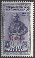 1932 EGEO STAMPALIA GARIBALDI 5 LIRE MH * - RR11740 - Aegean (Stampalia)