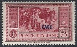 1932 EGEO CASO GARIBALDI 75 CENT MH * - RR11742 - Ägäis (Caso)