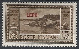 1932 EGEO LERO GARIBALDI 1,75 LIRE MH * - RR11743 - Egeo (Lero)