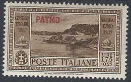 1932 EGEO PATMO GARIBALDI 1,75 LIRE MH * - RR11743 - Aegean (Patmo)