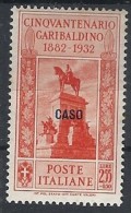 1932 EGEO CASO GARIBALDI 2,55 LIRE MH * - RR11743 - Egée (Caso)