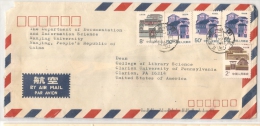 CHINA - COVER From NANJING To CLARION, PA  (5 Stamps) - Briefe U. Dokumente