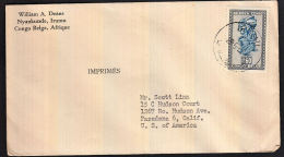 D0003 Belgian CONGO Belge 1953, Cover Irumu To USA - Storia Postale