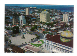 Bresil: Manaus, Praça Sao Sebastiao, Aparecendo Em 1° Plano O Teatro Amazonas (13-1670) - Manaus