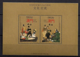 Delcampe - MACAO, MACAU, HB 16**, AÑO 1991  ,INTERCAMBIO CULTURAL - Blokken & Velletjes