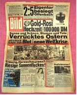 BILD-Zeitung Vom 8. April 1980 : Grüne Läden : 1 Liter Milch Für 2,60 DM  -  Weltkrise : Was Carter Tat - Other & Unclassified