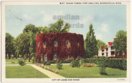 USA, MINNEAPOLIS MN ~ ROUND TOWER~FORT SNELLING ~1940s MINNESOTA Vintage Postcard  [3997] - Minneapolis