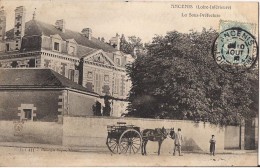 Delcampe - ANCENIS  LA SOUS PREFECTURE  PETITE ANIMATION AVEC ATTELAGE - Ancenis