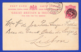 SOUTH WIGSTON  -  2.1.1907  - LISBOA CENTRAL 2ª SECÇÃO   -  BEAU TIMBRE - Covers & Documents