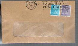 Angleterre Grande Bretagne Lettre Cover CAD Milton Keynes 5-06-1974 / Tp Queen Elizabeth - Storia Postale