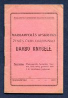 1937 Lithuania Lietuva /Agricultural Workers Workbook - Livres Anciens