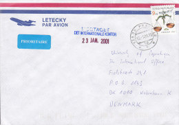 Czech Pepublic Prioritaire Label Airmail Par Avion PRAHA 2001 Cover Brief Scales Skalen Aeroplane Flugzeug Cachet - Cartas & Documentos