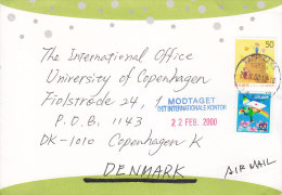 Japan Airmail Deluxe TACHIKAWA 2000 Cover To Denmark - Lettres & Documents