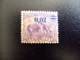 GUYANE  GUYANA  Año 1922  FOURMILIER  OSO HORMIGUERO    Yvert Nº  92 * MH - Unused Stamps
