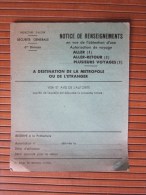 Alger Et Sécurité GénTitre Transport Notice Renseignements >obtention Autorisation Voyage Destination Métropole/étran - Autres & Non Classés