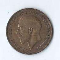 Georgius V Dei Gra Britt Omn Rex Fid Def Imp One Penny 1921 - D. 1 Penny