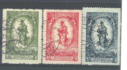LIECHTENSTEIN, 1920: Serie 3 Timbres Yvert N° 40,41,42, Obl " La Madone ", TB - Gebraucht