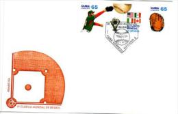 O) 2013CUBA, III WORLD CLASSIC BASEBALL, GLOVE, TROPHY, BALL, FDC F.- - FDC