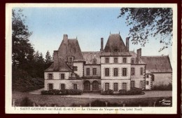 Cpa  Du 35  Saint Germain Sur Ille Le Château Du Verger Au Coq  ( Côté Nord )  ARF7 - Saint-Germain-sur-Ille