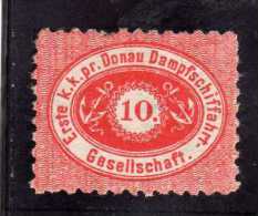 AUTRICHE 1868-70 Cie Navigation Danubienne N° 4 Neuf* Sans Gomme - Unused Stamps