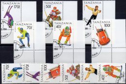 Lillehammer 1994 Tansania 1705-0 Plus 6xER O 9€ Hockey Bob Ski Eislauf Bf Olympic Sport Bloc Acrobatic Sheet Of Tanzanie - Jet Ski