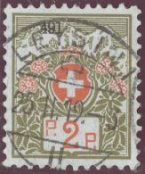 Heimat VD LESYIN 1919-02-25 Vollstempel Auf Portofreiheit 2 Rp. Zu#7A Kl#491 (1750Stk) Sanatorium Populaire Enfents - Franchise