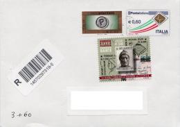 ITALIA ~ Storia Postale ~ Busta Del 2013 ~ {2011 ~ Giornata Filatelia - 0,60 € • Dante Alighieri + Prioritaria 2.00 - - 2011-20: Marcophilie