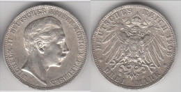 **** PREUSSEN - PRUSSIA - ALLEMAGNE - GERMANY - 3 MARK 1908 A WILHELM II - ARGENT - SILVER **** EN ACHAT IMMEDIAT !!! - 2, 3 & 5 Mark Argent