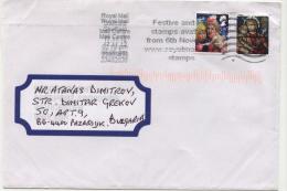 Mailed Cover (letter) With Stamps Christmas 2011 From  UK BG - Storia Postale