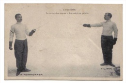 L´escrime, Kirchhoffer Et Filippi, N° 1, Le Salut Des Armes -- Le Salut Au Public, S. F. N° 1, Dos Simple - Fencing