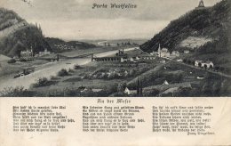 PORTA WESTFALICA - Allemagne - An Der Wefer - Gravure De La Vallée. - Porta Westfalica