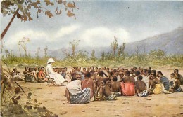 Mai13 1464 : Malawi / Nyassaland  -  Hearers Class At Mangoche  -  Yao Tribe  -  Dessin Couleur - Malawi