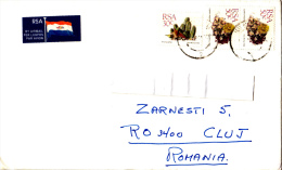 CACTUSSES STAMPS ON AIRMAIL COVER, SENT TO ROMANIA, 1993, SOUTH AFRICA - Lettres & Documents