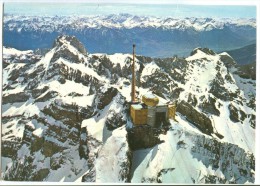 Switzerland, Flugaufnahme Santis, Bergstation Mit Altmann, 1986 Used Postcard [13961] - Berg