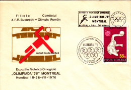 HANDBALL, MONTREAL OLYMPIC GAMES, SPECIAL COVER, 1976, ROMANIA - Balonmano