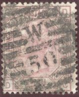 Grossbritanien 1876 Mi#47 3Pence Rosalila Stempelt #W50 - Gebruikt