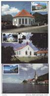 3 Cartes Maximum Polynésie édifices Religieux Protestants 17  12 1986. - Maximum Cards